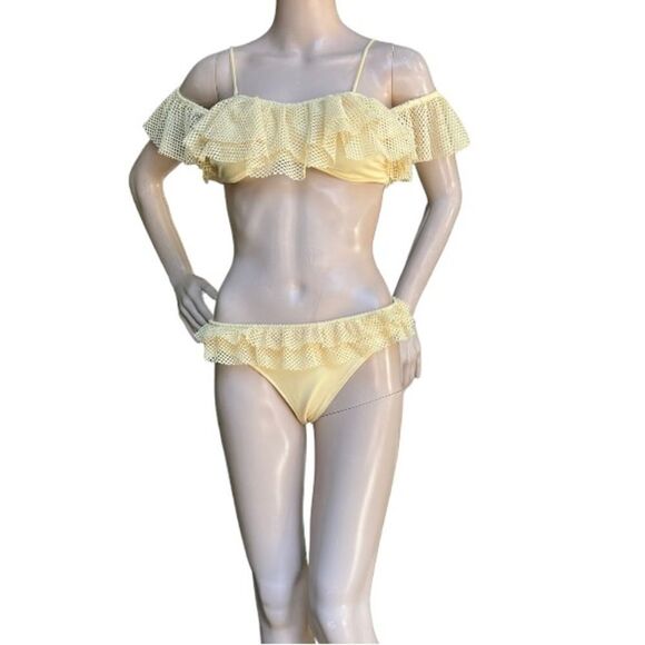 H&M 2-Piece Mesh Bikini Swimsuit 8 10 New - Picture 2 of 10